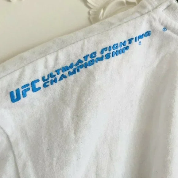 Wrestling UFC Mens Tshirt Ultimate Fighting Championship White American Flag - S - Picture 3 of 5